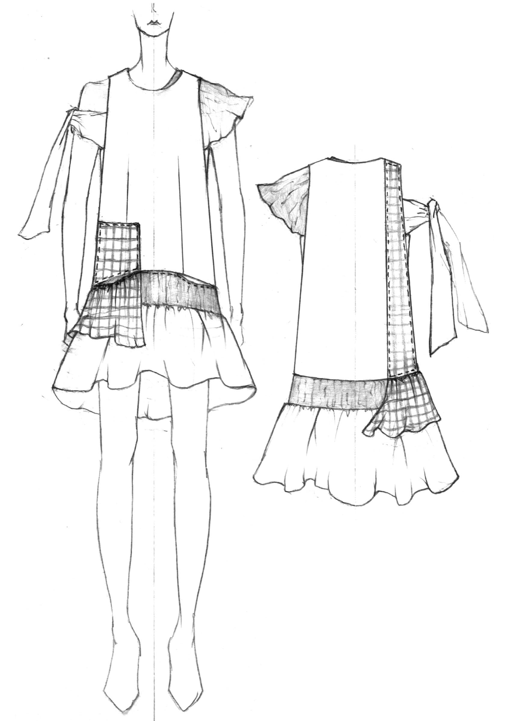 Collection 3 Look 2 dress sketch
