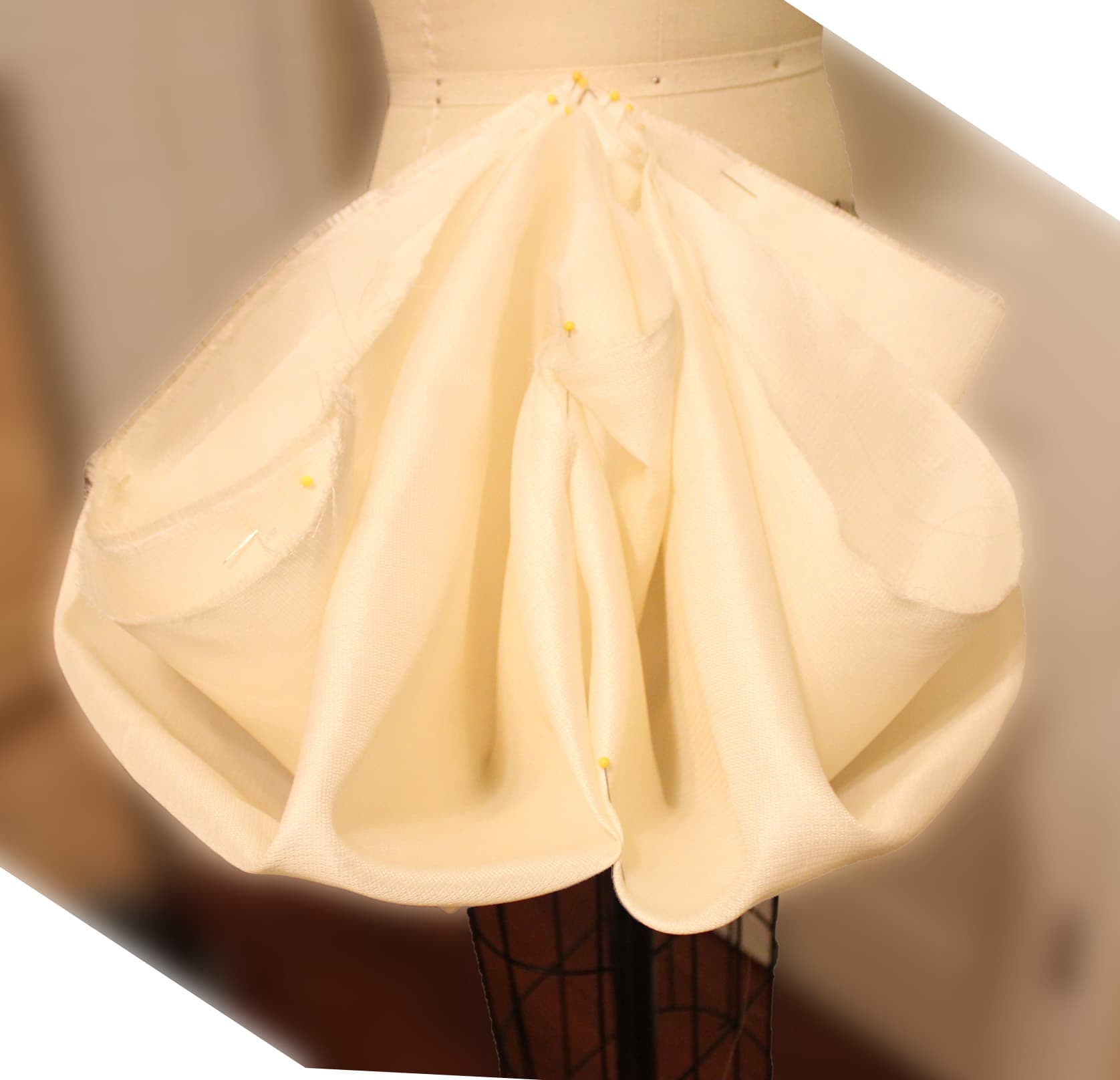 Scars draping gathered detail