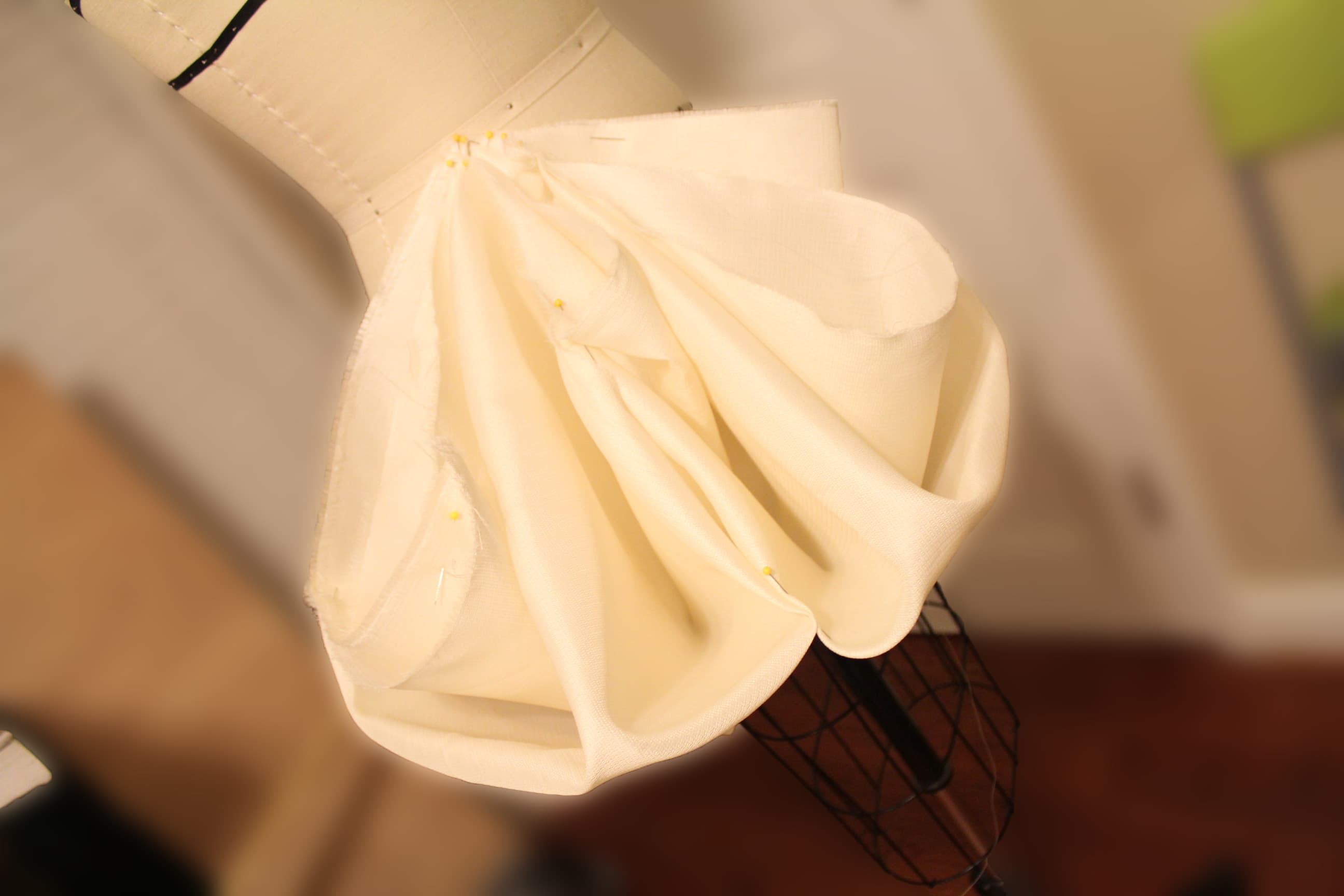 Scars draping gathered detail